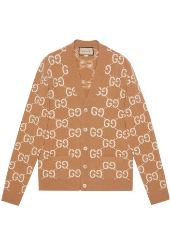 Gucci GG motif button-up cardigan - Toni neutri