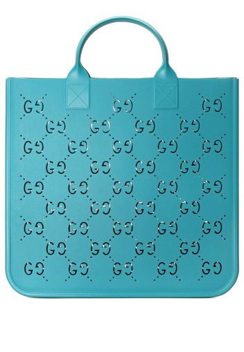 Gucci Kids cut-out GG shopping bag - Blu