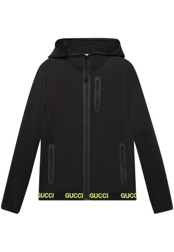 GUCCI logo-print hooded jacket - Nero