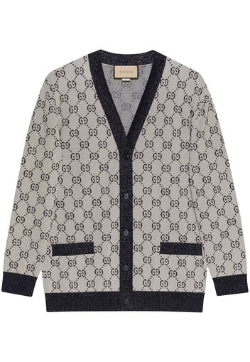 GUCCI Cardigan con logo GG - Grigio