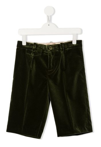 Gucci Kids straight cotton-velvet trousers - Verde