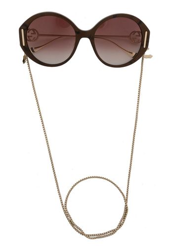 Gucci Eyewear oversized round sunglasses - Marrone