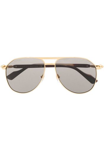 Gucci Eyewear pilot-frame tinted sunglasses - Oro