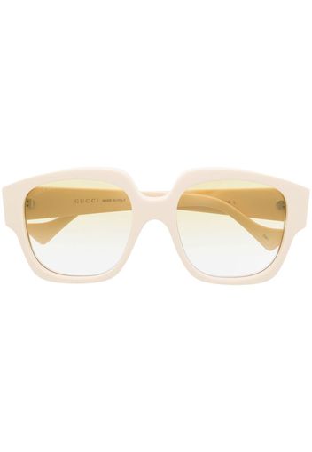 Gucci Eyewear Occhiali da sole squadrati - Bianco