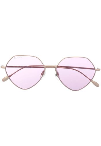 Gucci Eyewear Occhiali da sole tondi - Oro