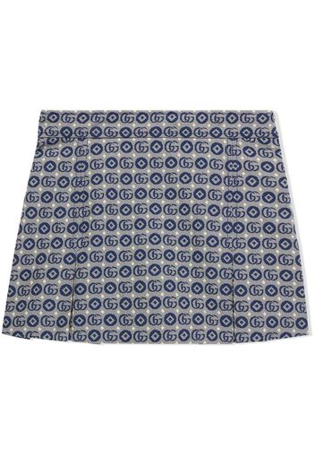 Gucci Kids Double G jacquard skirt - Blu