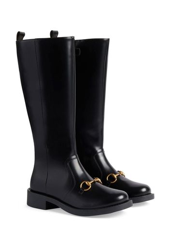 Gucci Kids Horsebit knee-high boots - Nero