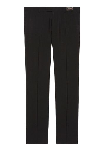 Gucci Pantaloni sartoriali con applicazione - Nero