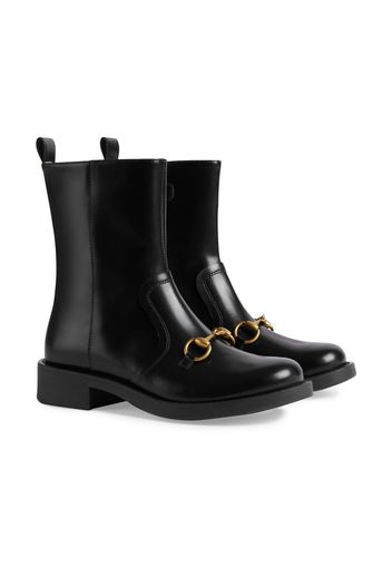Gucci Kids Horsebit-detail ankle boots - Nero