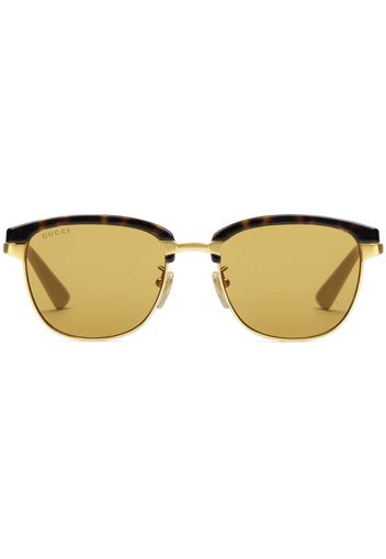 Gucci Eyewear Occhiali da sole tondi con bordi intercambiabili - Oro