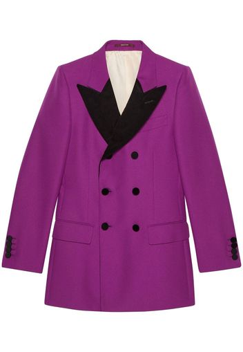 Gucci double-breasted velvet blazer - Viola