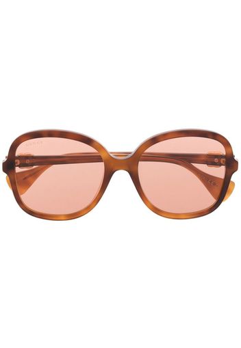 Gucci Eyewear Occhiali da sole squadrati oversize - Marrone