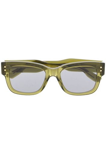 Gucci Eyewear Occhiali da sole squadrati trasparenti - Verde