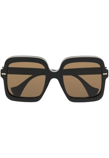 Gucci Eyewear Occhiali da sole squadrati oversize - Nero