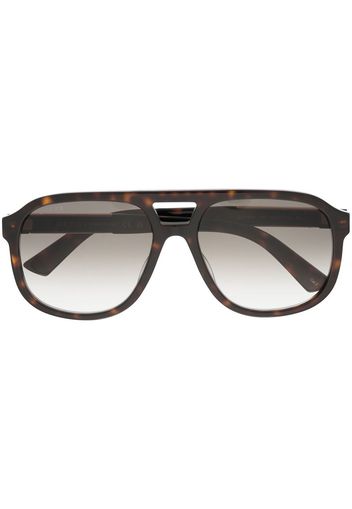 Gucci Eyewear Occhiali da sole con montatura stile pilota - Marrone