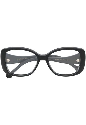 Gucci Eyewear Occhiali da sole squadrati oversize - Nero