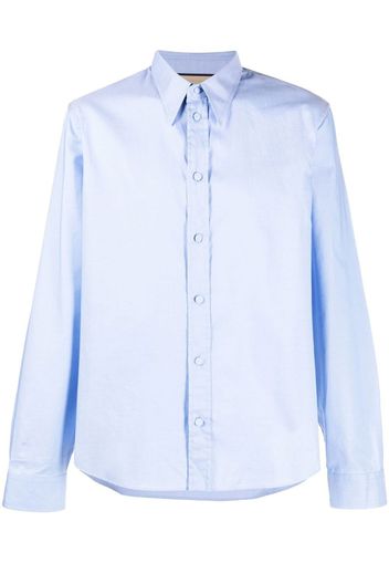 Gucci long-sleeve cotton shirt - Blu