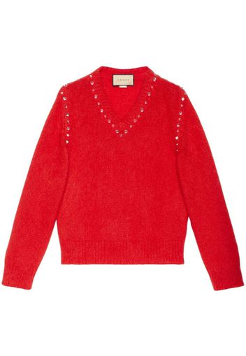 Gucci mohair studded jumper - Rosso