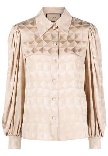 Gucci Blusa con motivo geometrico jacquard - Toni neutri