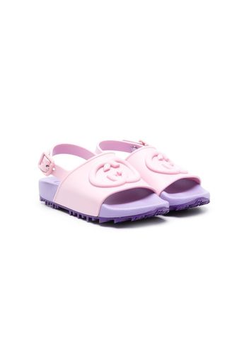 Gucci Kids Interlocking G rubber slingback sandals - Rosa