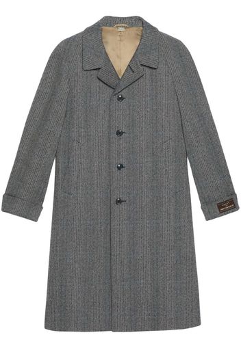 Gucci houndstooth-check coat - Grigio