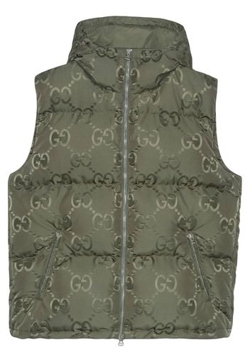 Gucci Gilet imbottito in tessuto Jumbo GG - Verde