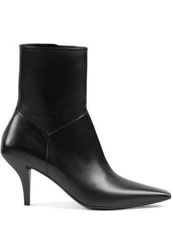 Gucci pointed-toe leather ankle boots - Nero