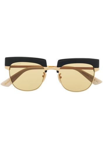 Gucci Eyewear colour-block tinted-lens sunglasses - Oro