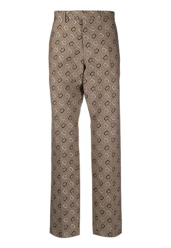 Gucci Maxi Horsebit-motif tailored trousers - Toni neutri