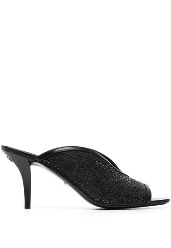 Gucci GG embellished high-heel mules - Nero