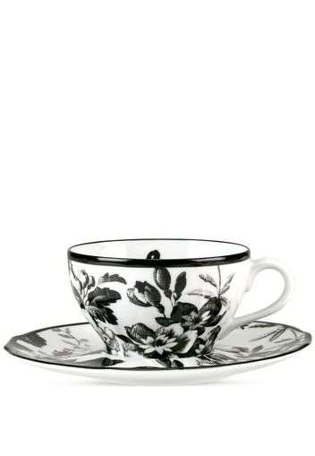 Gucci set-of-two Herbarium teacup and saucers - Bianco