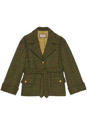 Gucci belted tweed jacket - Verde