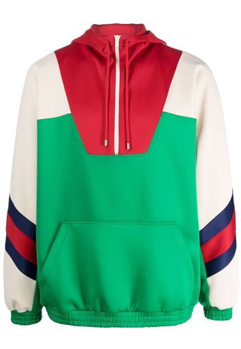 Gucci colour-block panel hoodie - Rosso