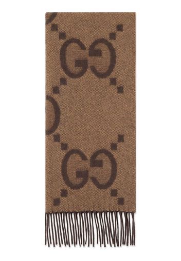 Gucci GG cashmere jacquard scarf - Marrone