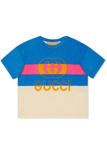 Gucci Kids T-shirt con stampa - Blu