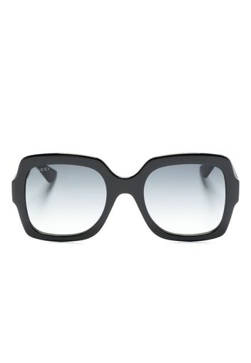 Gucci Eyewear oversized logo-arm sunglasses - Nero