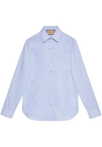 Gucci Camicia GG con ricamo - Blu