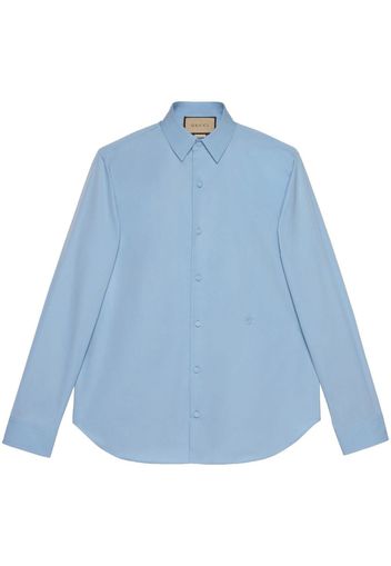 Gucci slim-cut button-down shirt - 4910 BLUE