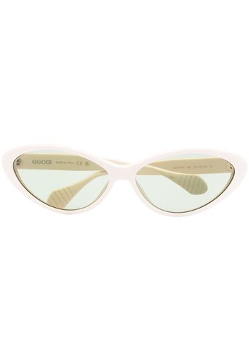 Gucci Eyewear cat-eye frame sunglasses - Bianco