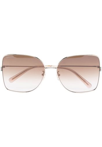 Gucci Eyewear oversized square-frame sunglasses - Oro