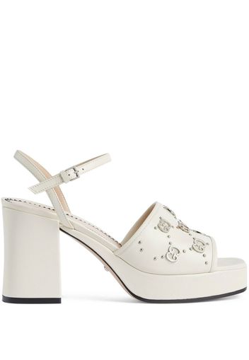 Gucci Sandali con plateau - Bianco