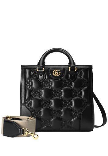 Gucci Borsa tote mini con logo goffrato - Nero