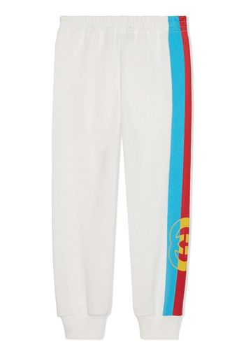 Gucci Kids logo-stripe track trousers - Bianco