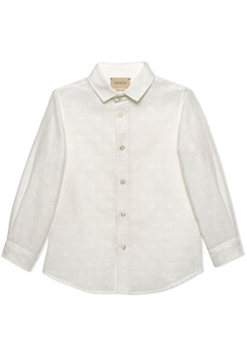 Gucci Kids Double G jacquard shirt - Bianco