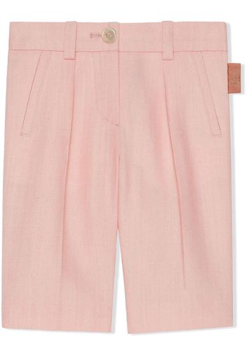 Gucci Kids dart-detail straight-leg trousers - Rosa