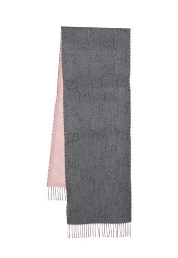 Gucci monogrammed jacquard scarf - Grigio