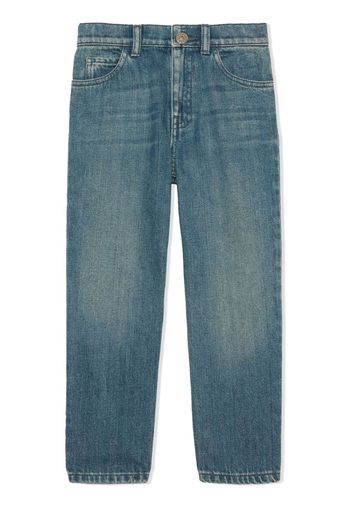 Gucci Kids Jeans con applicazione logo - Blu