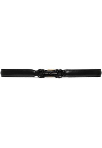 Gucci Horsebit thin leather belt - Nero