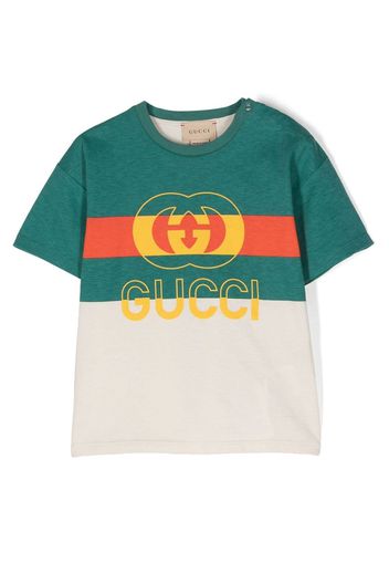Gucci Kids logo-print cotton T-Shirt - Toni neutri