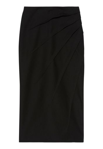 Gucci drape-detail midi skirt - Nero